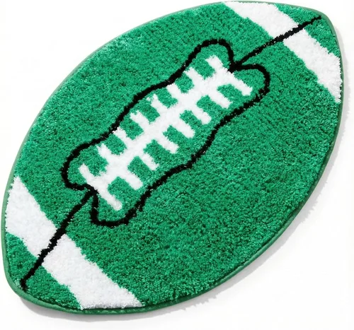 Miniatura 7 de Funtery - Alfombra de fútbol para decoración de habitación de niños, 32 x 20 pulgadas, antideslizante, absorbente, deportiva, suave, alfombra