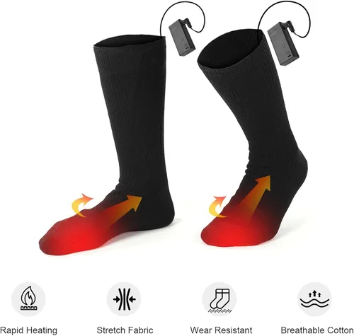 Miniatura 3 de Electric Heated Socks for Men Women, Battery Operated Washable Thermal Socks Winter Warm Socks for Outdoors Work Fishing Hunting Skiing Cycling