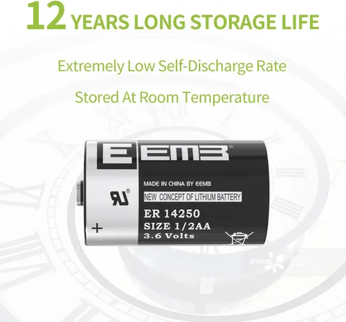 Miniatura 9 de EEMB Batería ER14250 1/2AA 3.6V Li-SOCL₂ Batería de litio no recargable XL-050F SB-AA02 LS14250 para medidor de collar de perro Sensor Sensor