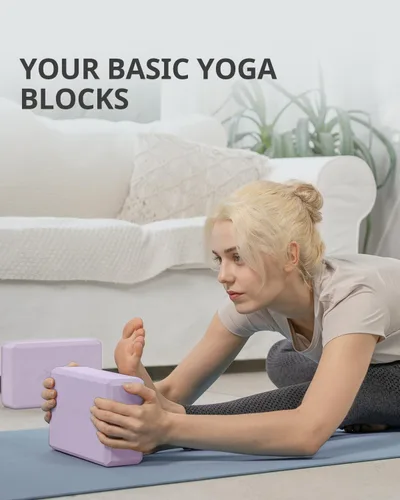 Miniatura 3 de Trideer - Bloques de yoga (paquete de 2), bloques de espuma suave antideslizantes con bordes biselados para alineación y estiramiento en yoga