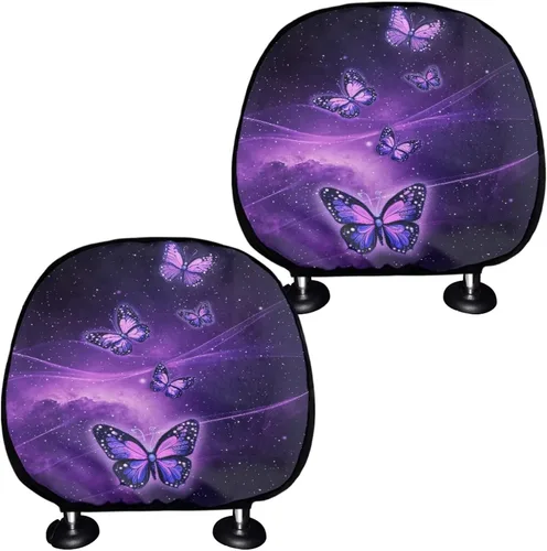Miniatura 10 de Funda personalizada para reposacabezas de asiento de automóvil, regalos personalizables, transpirables, paquete de 2 fundas de cojín para asiento