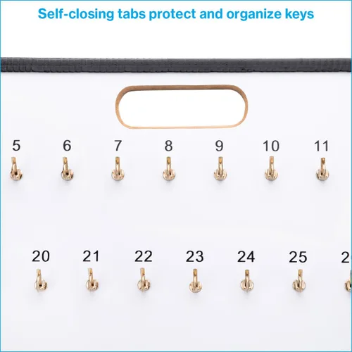 Miniatura 3 de SSWBasics Tablero para llaves con pestañas de cierre automático - 105 ganchos - 29 pulgadas de ancho x 31 pulgadas de largo