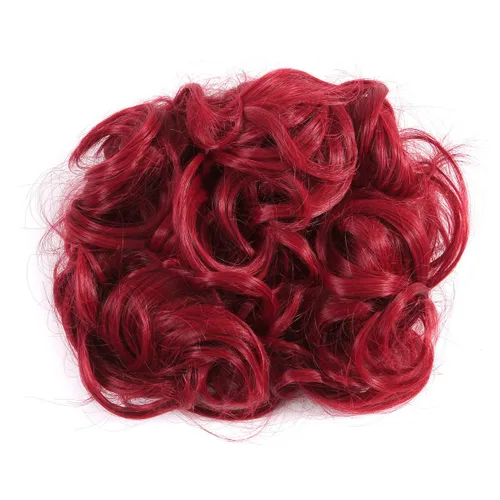 Miniatura 2 de Extensión de moño de pelo corto y desordenado, fácil de estirar, peinetas de pelo con clip, coletero, bandeja para chignon, pieza de cabello