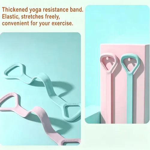 Miniatura 3 de Figure 8 Resistance Band, Arm Back Shoulder Exercise Elastic Rope Stretch Fitness Band, Foot, Leg, Hand Stretcher, Arm Exerciser for Yoga Pilates