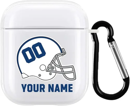 Miniatura 36 de Funda de casco de fútbol con nombre y número para Apple AirPods de 2ª y 1ª generación, regalo personalizado para fanáticos de los deportes de Arizona