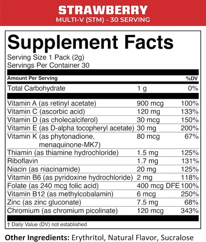 Miniatura 2 de MTN OPS Multi-V, multivitamínico diario para mujeres y hombres con apoyo inmunológico, seguro para niños, paquetes STM sin gluten, variedad