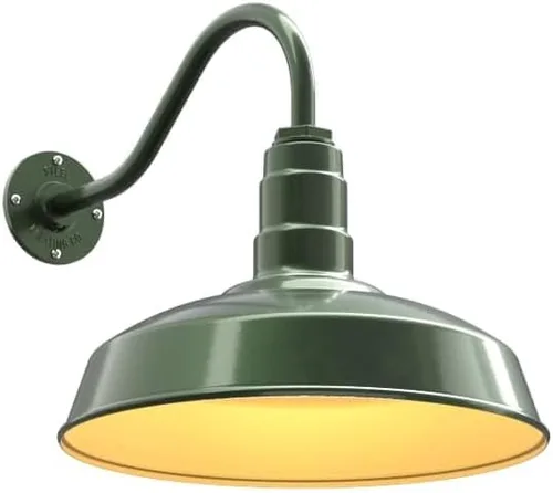 Miniatura 66 de Steel Lighting Co. Gardena - Luz de granero Montaje en pared al aire libre Cúpula de 16 pulgadas Cuello de cisne de 16 pulgadas Luz