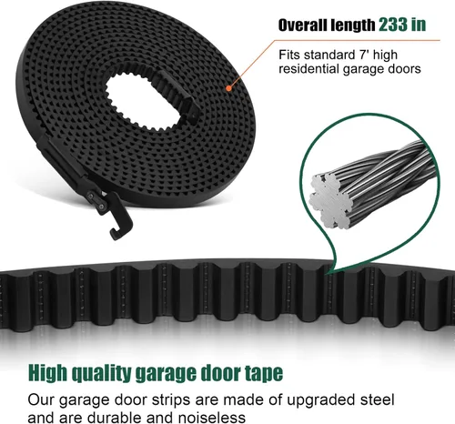 Miniatura 6 de 41A3589-3 - Cinturón de apertura de puerta de garaje para puerta de garaje de 7 pies compatible con Lift-Master, Chamberlain, Craftsman, abridor