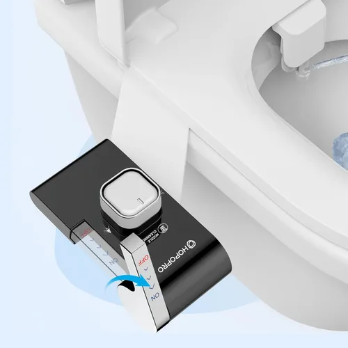 Miniatura 11 de HOPOPRO - Accesorio de bidé para inodoro, bidé no eléctrico ultradelgado con boquilla doble (lavado femenino/posterior), rociador de bidé de agua