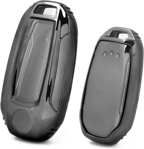 Miniatura 9 de x xotic tech Funda de carcasa para llavero de ABS con patrón de fibra de carbono negro mate, compatible con Nissan Titan Altima GT-R 370Z Maxima