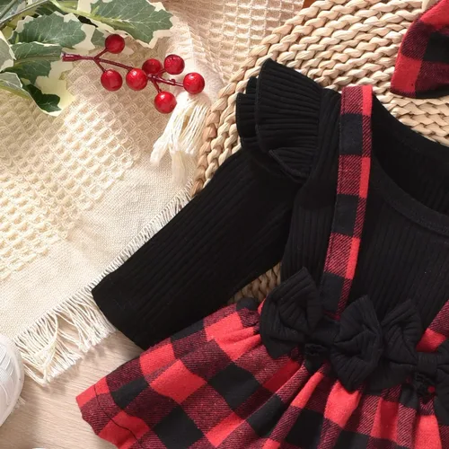 Miniatura 138 de Unutiylo Ropa de bebé recién nacida prematura con tirantes, traje de otoño e invierno, traje de manga larga con volantes