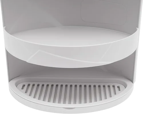 Miniatura 9 de Estantes de almacenamiento de mesa, estante organizador de escritorio de 3 niveles con puertas giratorias de 360°, estantes esquineros