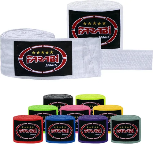 Miniatura 10 de FARABI - Vendas de mano de boxeo para niños, 8.2 ft, vendas de mano junior, envolturas de mano para boxeo, Muay Thai, MMA Boxeo, vendas de mano