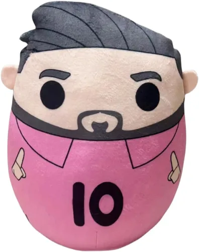 Estrella de fútbol de dibujos animados con jersey de fútbol 10 figura de peluche juguete número 10 jugador de fútbol almohada de felpa