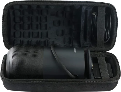 Miniatura 3 de co2CREA Funda de viaje rígida de repuesto para altavoz Bluetooth inalámbrico portátil Bose, hogar y hogar (estuche negro triple)