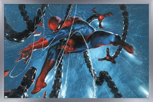 Miniatura 11 de Trends International Marvel Comics-Spider-Man, Doctor Octopus-Rain Cover Póster de pared, 14.725 x 22.375 pulgadas, versión enmarcada de madera