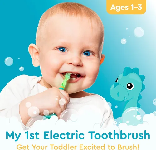 Miniatura 2 de Brusheez Cepillo de dientes sónico para niños pequeños - Cepillo de dientes seguro y suave para edades 1-3 con temporizador de 2 minutos incorporado