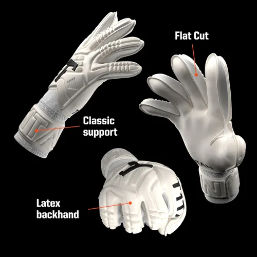 Miniatura 5 de T1TAN Classic 1.0 - Guantes de portero blancos, con protección para los dedos, guantes de portero de fútbol para adultos, guantes profesionales