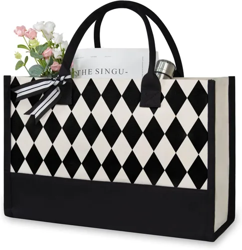TOPDesign Bolsa de playa para mujer, bolsa de lona para vacaciones, viajes, fin de semana, vacaciones, viajes cortos, regalos personalizados para