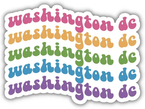 Miniatura 8 de Washington D.C. Retro Travel Sticker, Multiple Colors, Vinyl Laptop, Water Bottle, Planner Journal Sticker, Places I've Been, Luggage Decal (Amalfi)