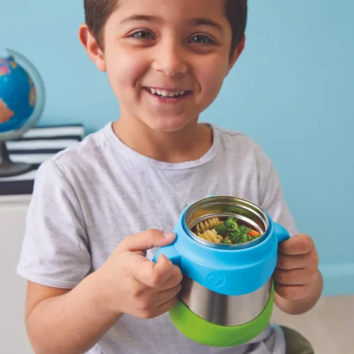 Miniatura 3 de b.box Tarro de alimentos aislado con tenedor para niños pequeños, recipiente fácil de abrir, acero inoxidable, más de 5 horas de temperaturas