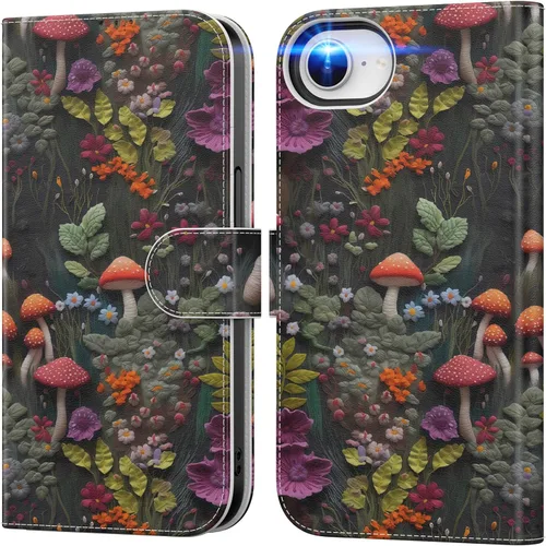 Miniatura 79 de DEENAKIN Funda tipo cartera para iPhone 15 con tarjetero + clip para efectivo, bloqueo RFID, protección contra caídas de grado militar y obras