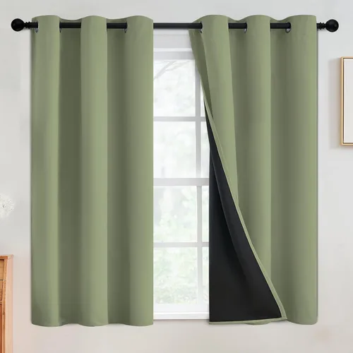 Miniatura 175 de SimpleHome - Cortinas opacas 100% para recámara, cortinas de ventana con ojales beige, con aislamiento térmico, cortinas de oscurecimiento