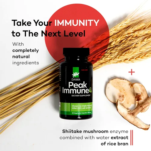 Miniatura 4 de Daiwa Peak Immune 4 - Potenciador natural del sistema inmunológico + aceite de krill Daiwa - Cápsulas de aceite de krill Omega 3