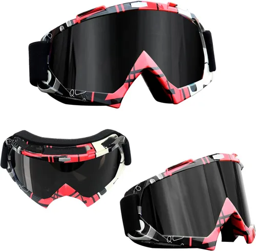Miniatura 5 de FMY Gafas de motocross para hombres, mujeres y jóvenes, antiarañazos, a prueba de polvo, UV400 ATV