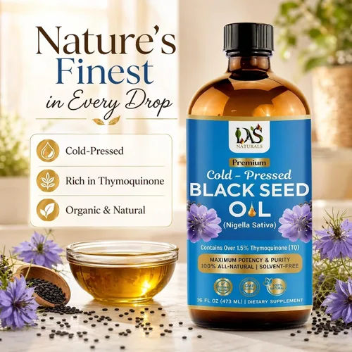 Miniatura 2 de Aceite de semilla negra prémium prensado en frío, sin refinar, Nigella Sativa sin refinar, alta timoquinona y Omega 3 6 9, mejor para inmune