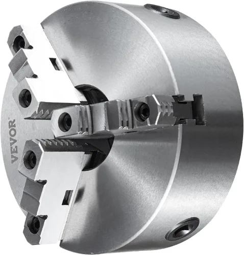 Miniatura 11 de VEVOR - Portabrocas para torno de 3 mandíbulas, 20,32 cm, Portabrocas autocentrante para torno, Rango de sujeción de 0,16-8 pulg/4-200 mm