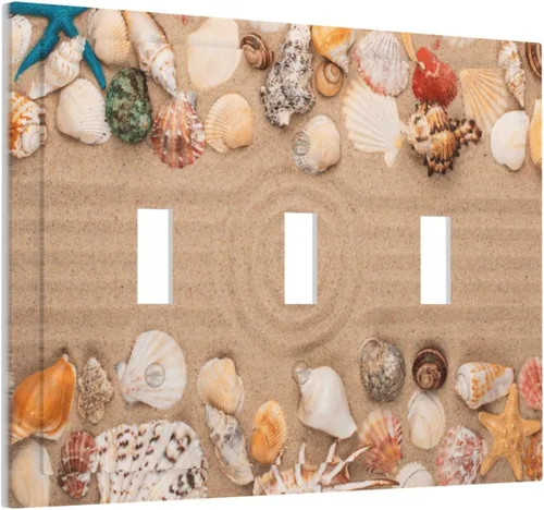 Miniatura 141 de Cubiertas Decorativas para Placas de Interruptor Abstracto Moderno de Mediados de Siglo Arco Boho Sol Dorado Hoja 1 Gang Placa de Pared Cubierta