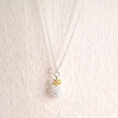 Miniatura 2 de Be Like A Pineapple Necklace – Sterling Silver 18'' – Motivational Gift for Women, Teens, Daughters – Stand Tall, Be Sweet, Wear Your Crown – Dainty