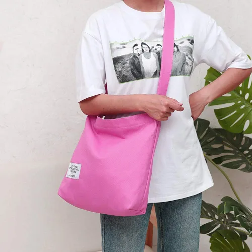 Miniatura 119 de Covelin - Bolsa de hombro informal de lona para mujer, estilo bohemio y retro, bolsa de mano, bolso cruzado, tamaño grande
