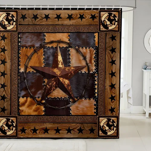 Miniatura 32 de Lindas cortinas de ducha para niños, cortinas rústicas de gallina, decoración de dormitorio de niñas y adultos, girasoles animales, plantas