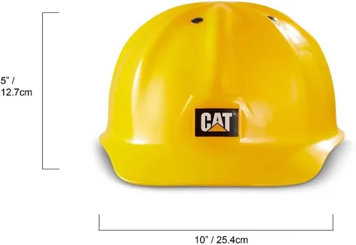 Miniatura 7 de CAT Juguetes de Construcción, Set de Arena de Excavadora Juguetes de Exterior - Camión Volquete de Juguete CAT de 10" y Cargadora, Casco, Pala
