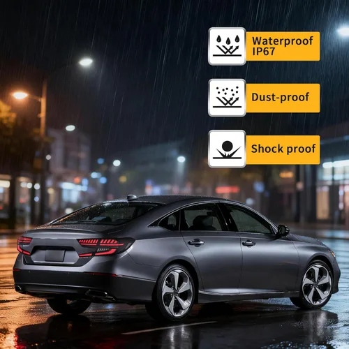 Miniatura 7 de VLAND Luces traseras LED compatibles con Honda Accord de 10ª generación 2018-2023 Lámparas traseras con animación dinámica luz de respiración