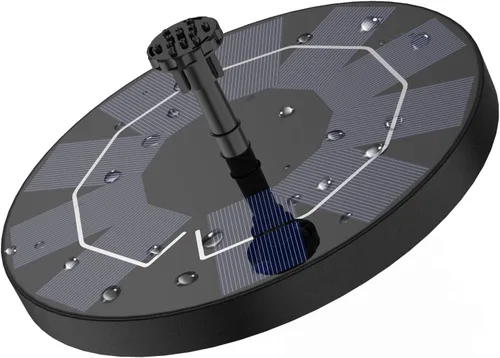 Miniatura 12 de AISITIN Bomba de Fuente Solar de 3.5W para Características de Agua Exterior Fuente de Baño Solar DIY para Pájaros con Múltiples Boquillas, Fuente
