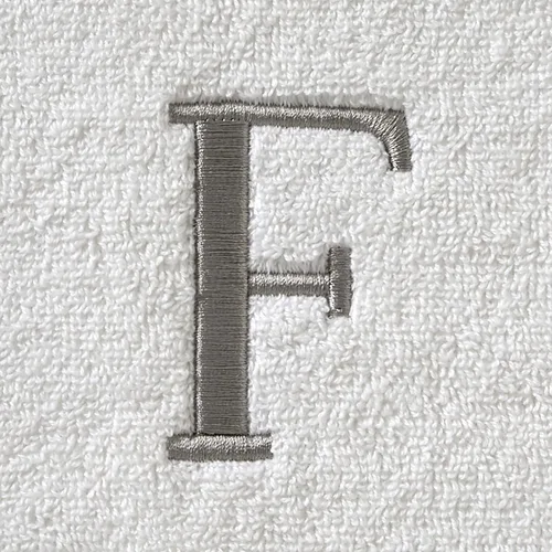 Miniatura 2 de SKL Home Casual Monogram - Juego de toallas de mano, F, 16 x 26 pulgadas, color blanco, 2