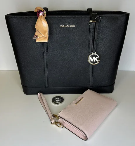 Miniatura 3 de Michael Kors MICHAEL Michael Kors Jet Set - Bolso de hombro grande TZ con gancho para bolso de muñeca con doble cremallera