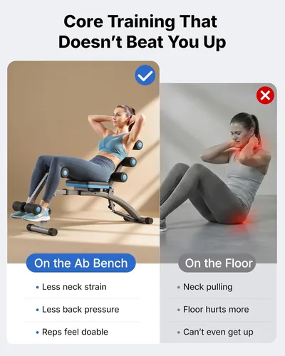 Miniatura 2 de MERACH Ab Machine, Adjustable Ab Workout Bench for Home Gym, Multi-Functional Sit Up Exercise Equipment with 300 LBS Weight Capacity, Exercise Chair