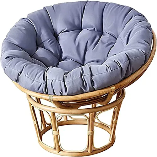 Miniatura 24 de HUHJYUGE Cojín redondo para asiento de columpio de 16 x 16 pulgadas, cojín colgante para silla de huevo, resistente al agua, para exteriores, tela