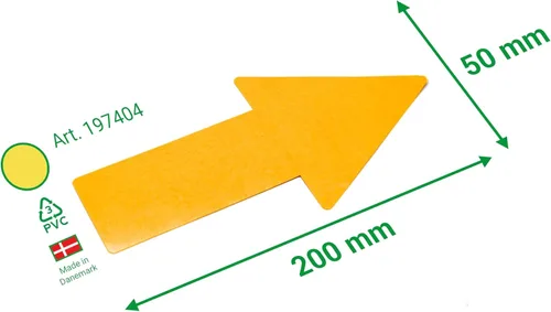 Miniatura 5 de Tarifold ES 197404 - Lote de 10 tiras adhesivas para Señalización Suelo, 1.969 x 7.874 in, color amarillo