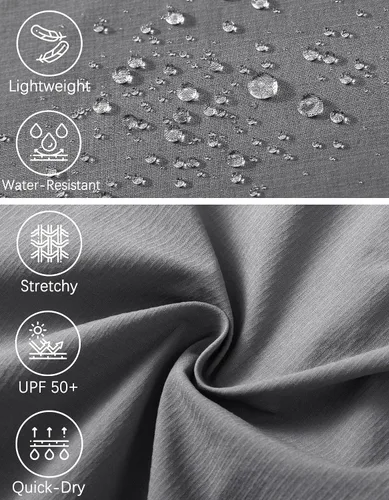 Miniatura 5 de WENRONSTA - Pantalones de senderismo para hombre, de trabajo, cargo, de secado rápido, ligeros, impermeables, con 6 bolsillos, pantalones de montaña