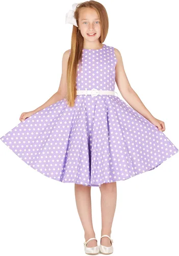 Miniatura 7 de BlackButterfly Vestido vintage con lunares de los años 50 para niñas