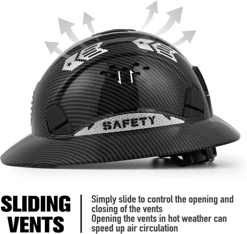 Miniatura 6 de Casco duro de ala completa, casco de seguridad aprobado por la OSHA, Cascos De Construcción, casco duro de construcción ventilada, trinquete
