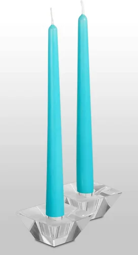 Miniatura 8 de Hyoola Tall Taper Candles - Vela de cena turquesa sin goteo de 10 pulgadas, sin perfume, cera de parafina con mechas de algodón, 8 horas de tiempo