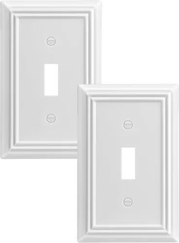 Miniatura 28 de DEWENWILS Paquete de 4 placas de pared de metal, cubierta de interruptor de palanca individual, resistente a la corrosión, níquel cepillado