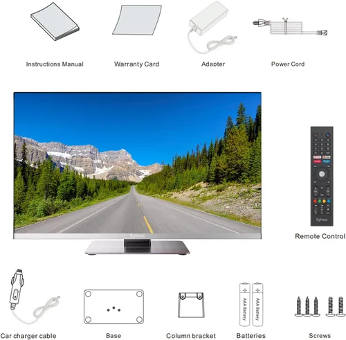 Miniatura 8 de SYLVOX - TV para autocaravanas, TV de 22 pulgadas 12/24V para autocaravanas Full HD 1080P Smart TV, Tienda de aplicaciones incorporada, Soporte WiFi