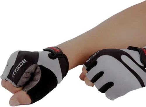 Miniatura 4 de Guantes para bicicleta de BOODUN con almohadilla de espuma amortiguadora de golpes y respirable, guantes con medio dedo, B-001